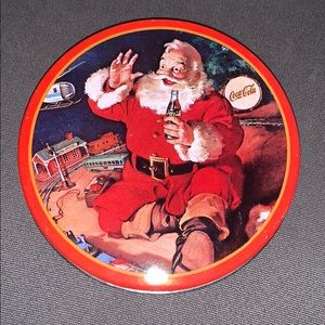 Vintage 1986 Coca Cola Circular Tin